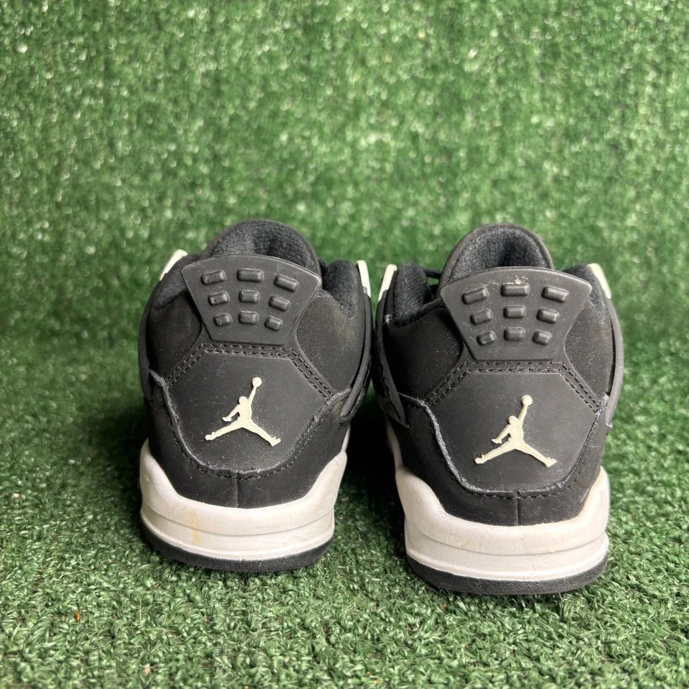 Jordan 4 Retro White Thunder FV4538-001 Basketball‎ Sneakers Black Toddler Sz 8C